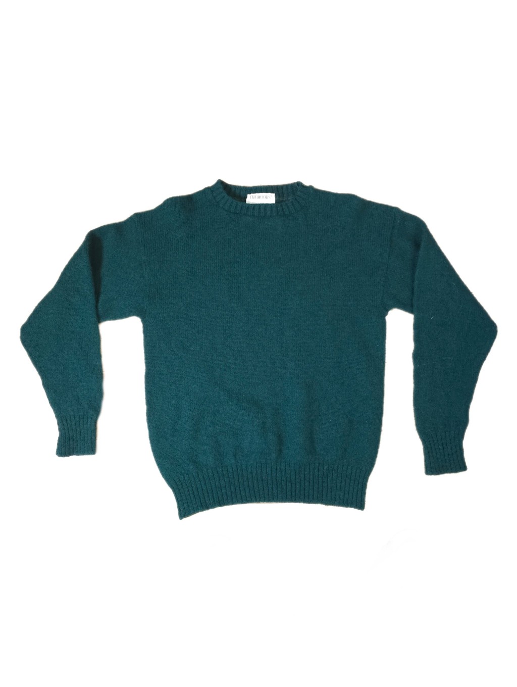 Vtg The Moors Lord Jeff 100% Shetland Wool Crewneck Sweater Dark Green S/M *Read